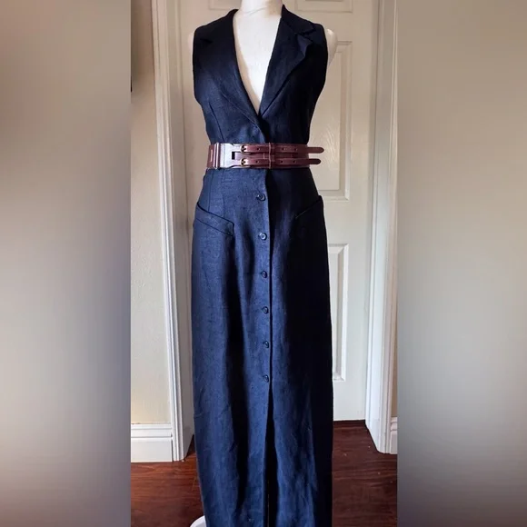 Ralp Lauren leather wide saddle belt - Picture 1 of 12